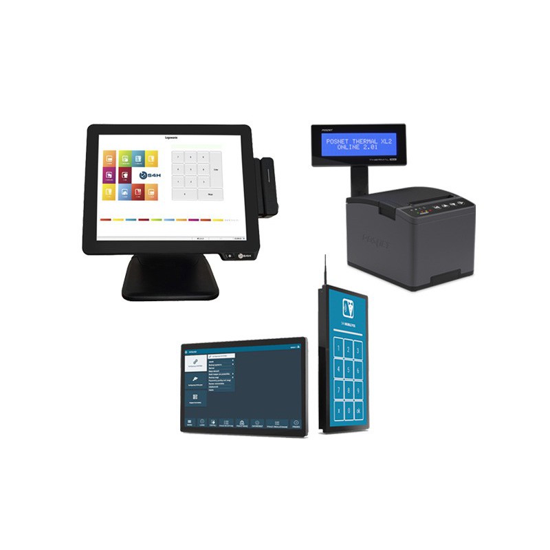 ZESTAW Terminal POS S4H + Drukarka Fiskalna Thermal XL ONLINE + KDS 4-CORE